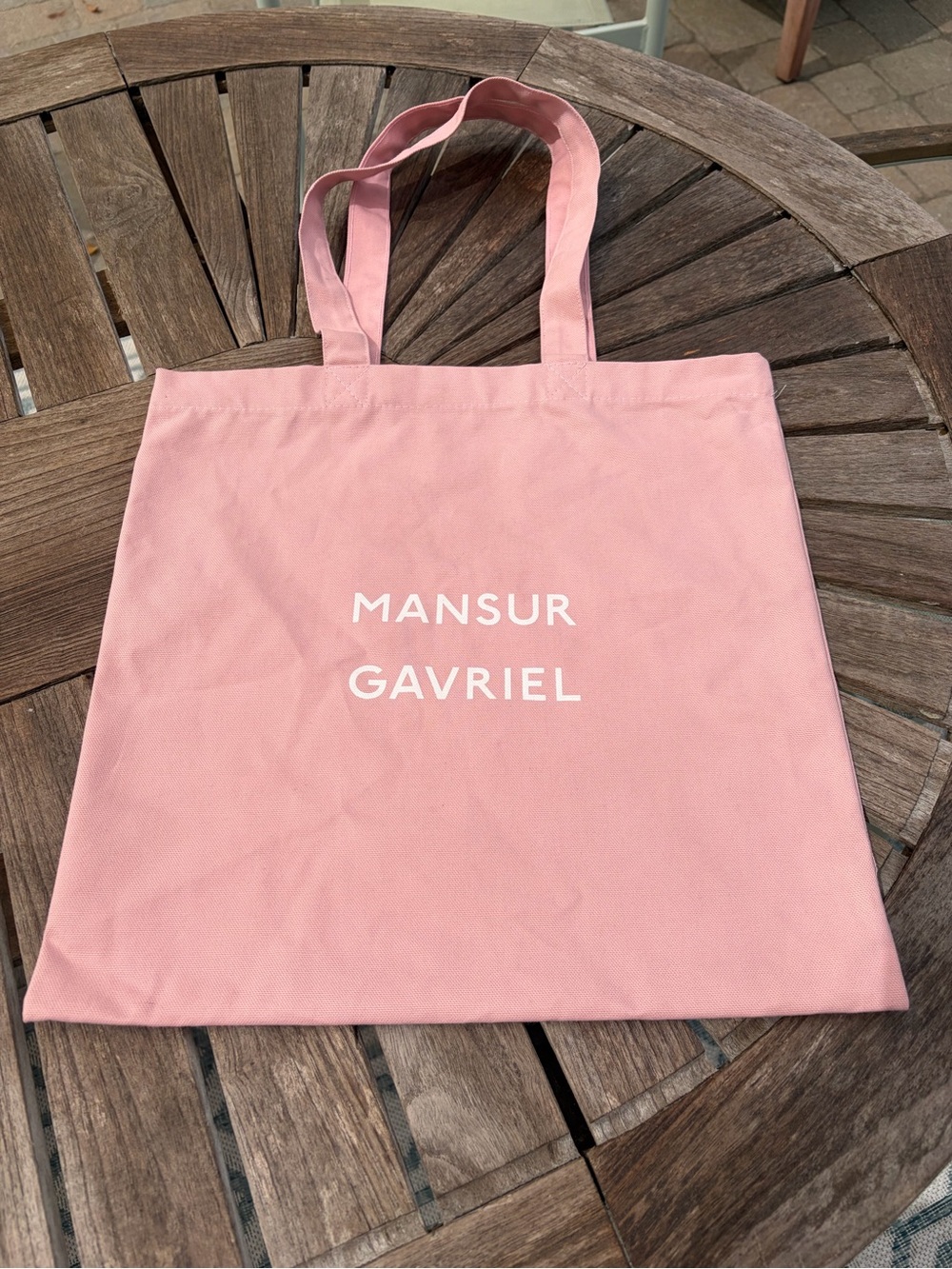 Authentic Mansur Gavriel Pink Canvas Tote Bag / Dust Bag